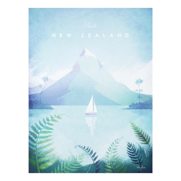 Landscape canvas prints Travel Poster - New Zealand