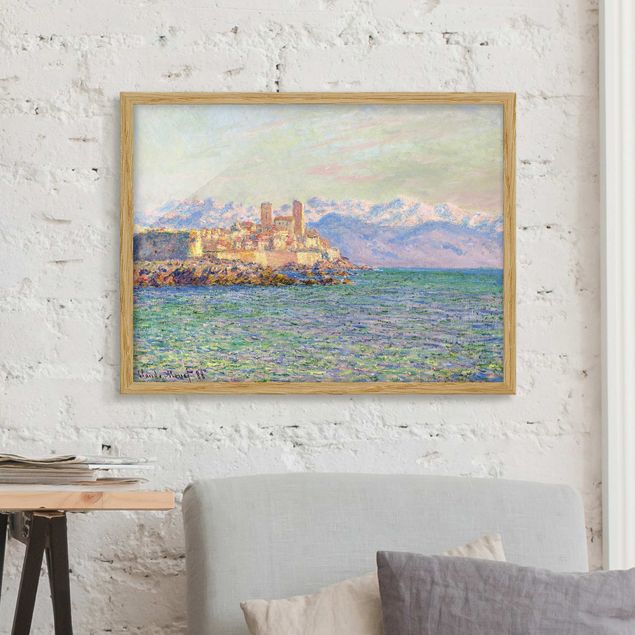 Framed beach prints Claude Monet - Antibes, Le Fort