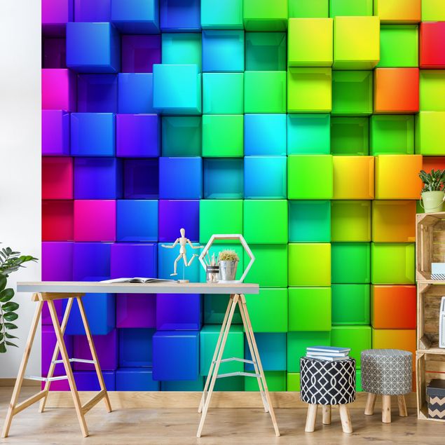 Modern wallpaper designs 3D Cubes