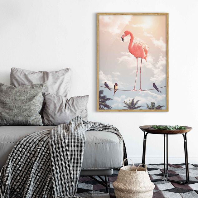 Prints landscape Sky With Flamingo