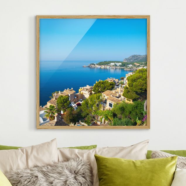 Framed beach pictures Cala Fornells In Mallorca