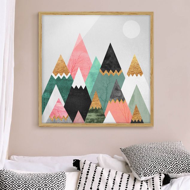 Kitchen Triangular Mountains With Gold Tips