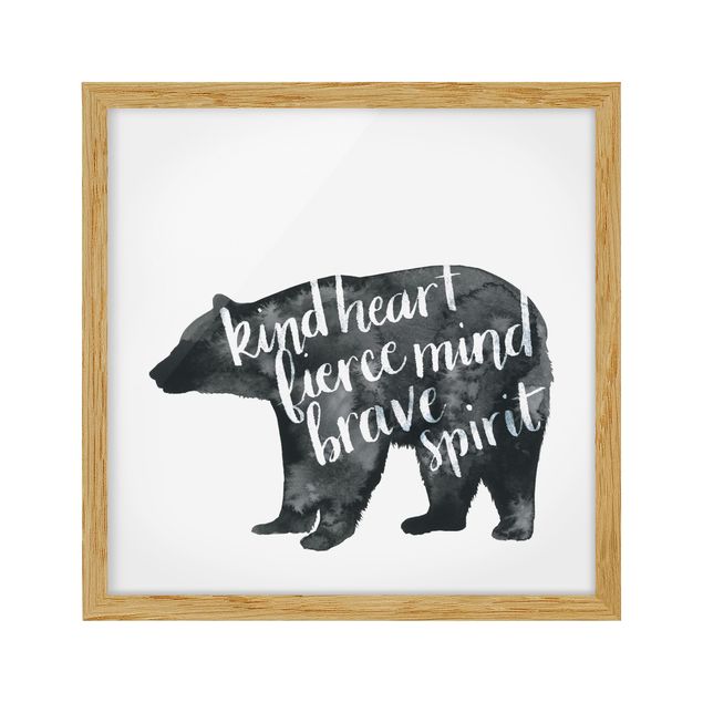 Quote wall art Animals With Wisdom - Bear