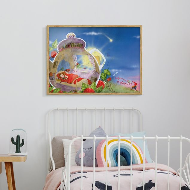 Modern art prints Little Strawberry Strawberry Fairy - Sleep Well!