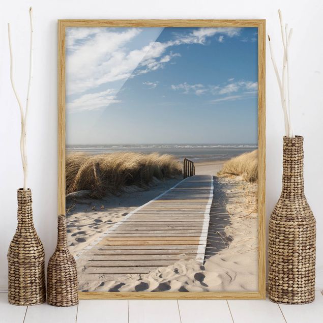 Framed beach prints Baltic Sea Beach