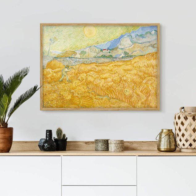 Pointillism art Vincent Van Gogh - The Harvest, The Grain Field