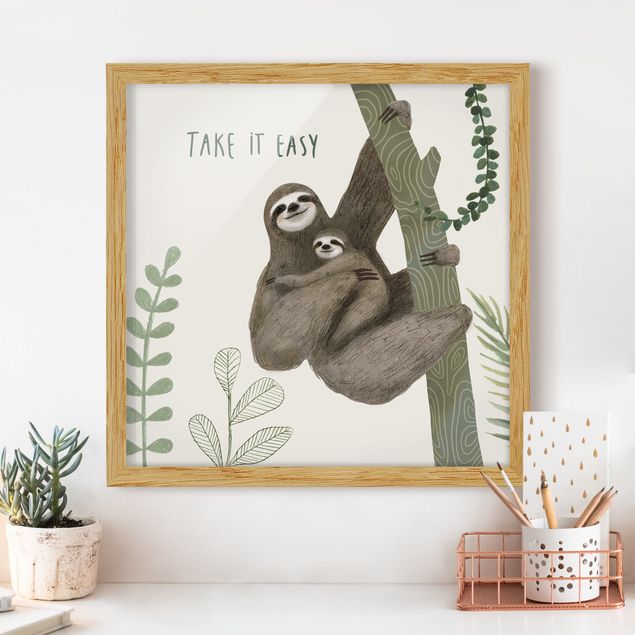 Prints animals Sloth Sayings - Easy