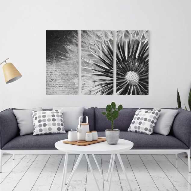 Dandelion canvas art Dandelion Black & White