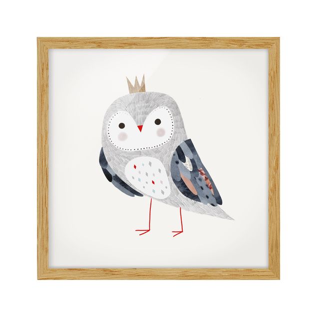 Contemporary art prints Crowned Owl Light