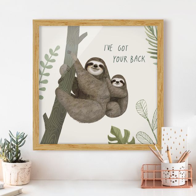 Kids room decor Sloth Sayings - Back