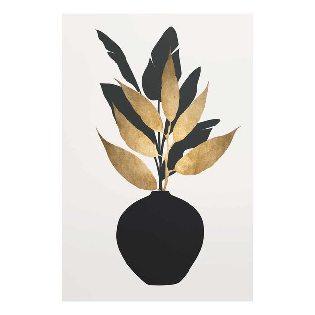 Art posters Graphical Plant World - Gold And Black