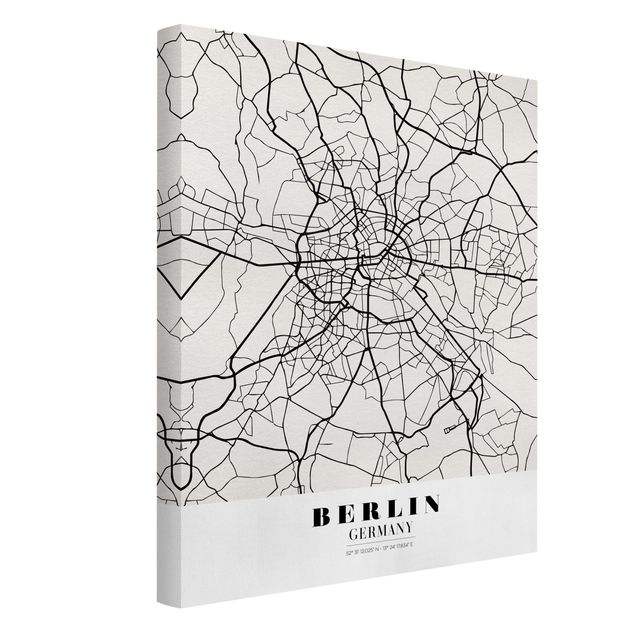 Canvas maps Berlin City Map - Classic