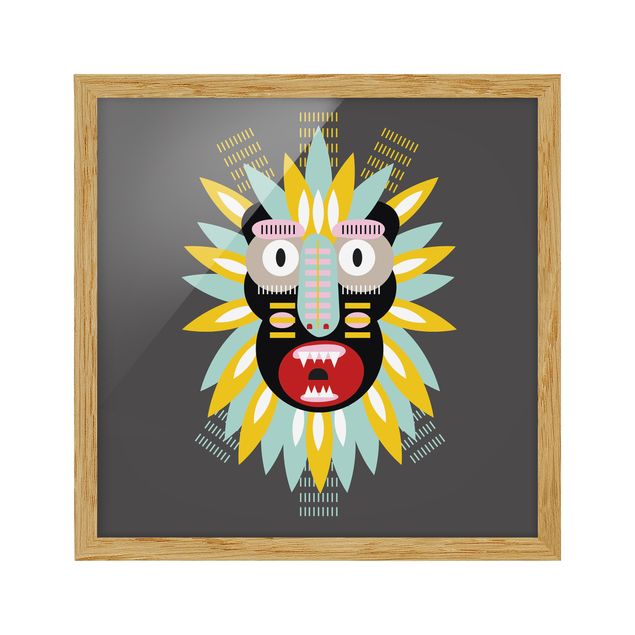 Prints modern Collage Ethnic Mask - King Kong