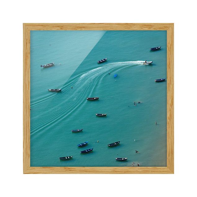 Landscape canvas prints Anchored Fishing Boats