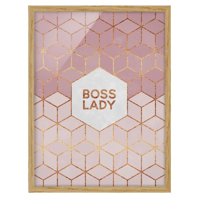 Prints abstract Boss Lady Hexagons Pink