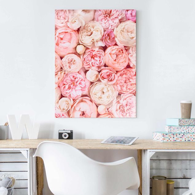 Glass prints rose Roses Rosé Coral Shabby
