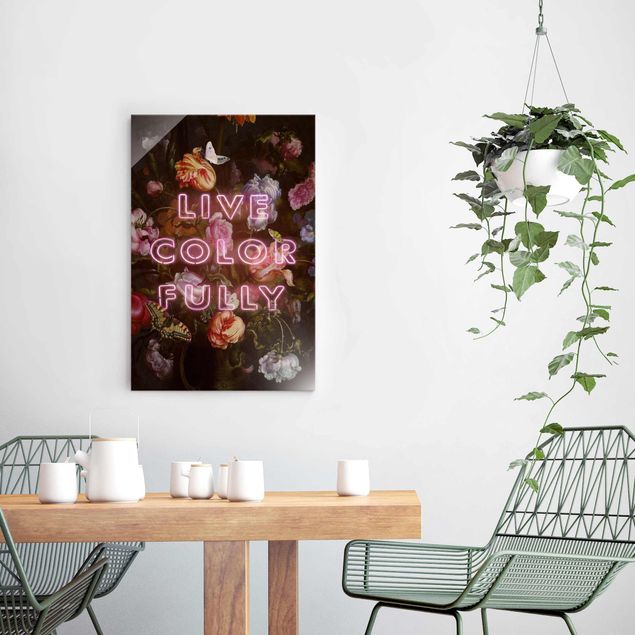 Glass prints flower Live Colour Fully