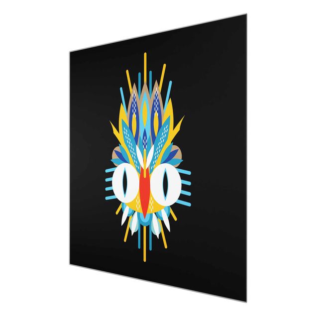 Prints multicoloured Collage Ethno Mask - Bird Feathers