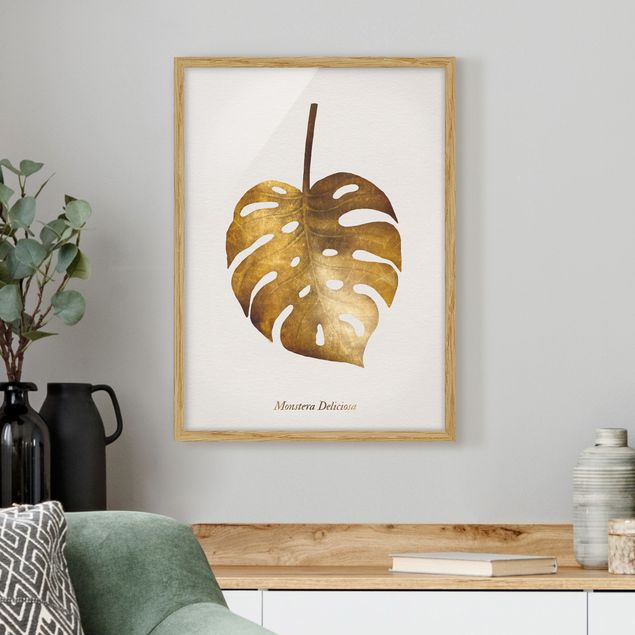 Prints quotes Gold - Monstera