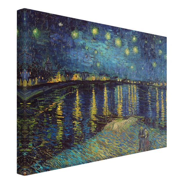 Art style post impressionism Vincent Van Gogh - Starry Night Over The Rhone