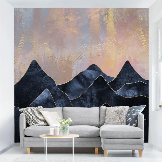 Elisabeth Fredriksson poster Golden Dawn Over Mountains