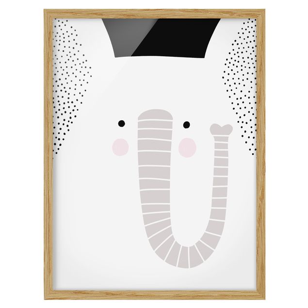 Nursery wall art Zoo With Patterns - Elephant