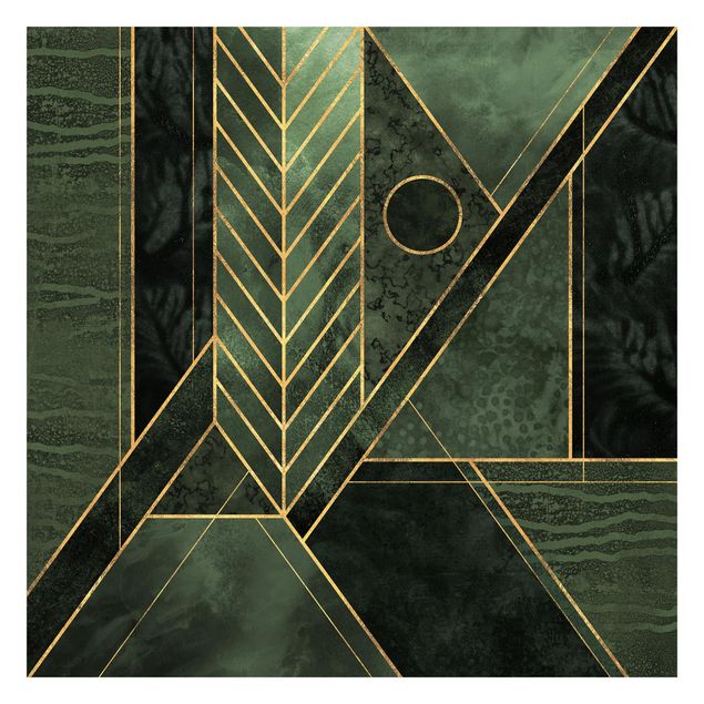 Wallpapers green Geometric Shapes Emerald Gold
