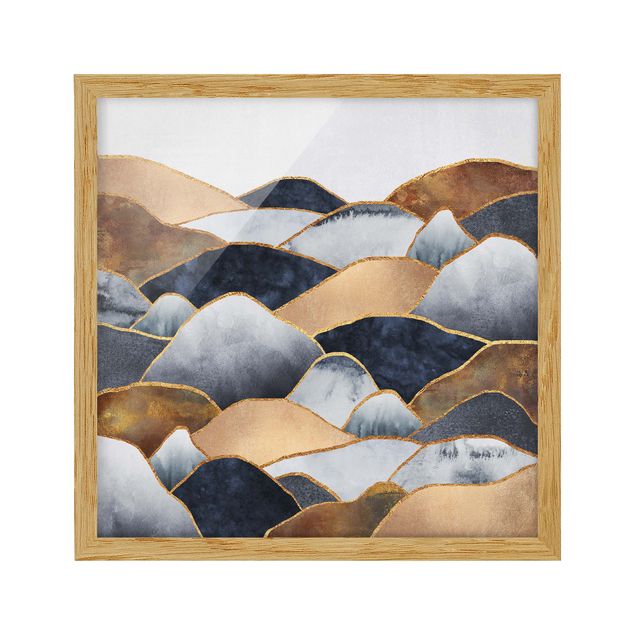 Canvas art Golden Mountains Watercolour