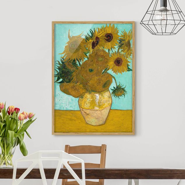 Pointillism art Vincent van Gogh - Sunflowers