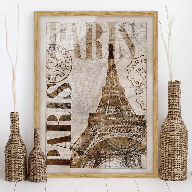 Kitchen Shabby Chic Collage - Paris