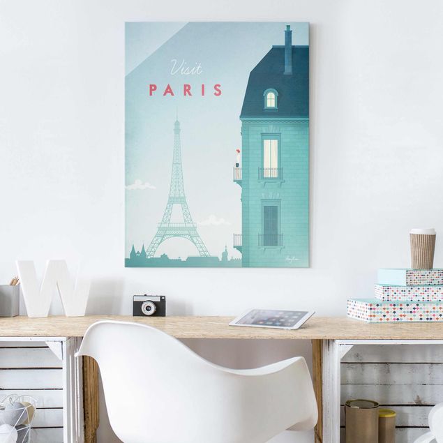 Glass prints Paris Travel Poster - Paris