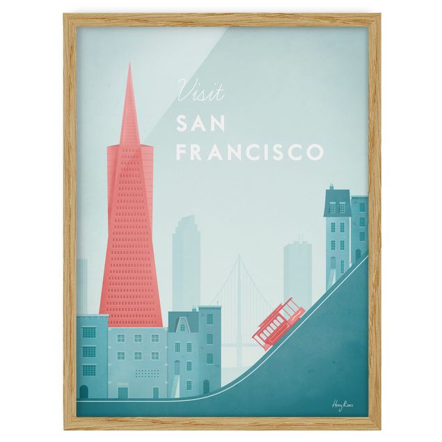 Retro photo prints Travel Poster - San Francisco