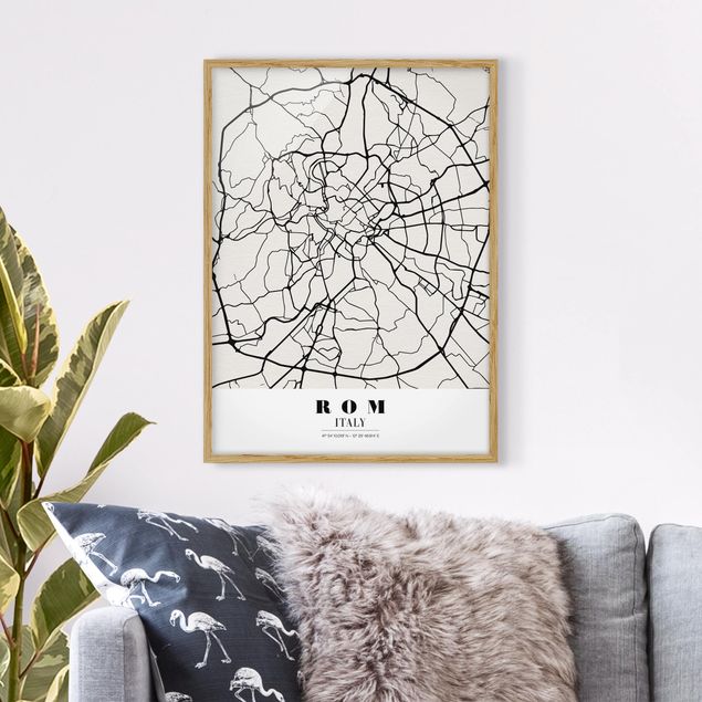 Printable world map Rome City Map - Classical