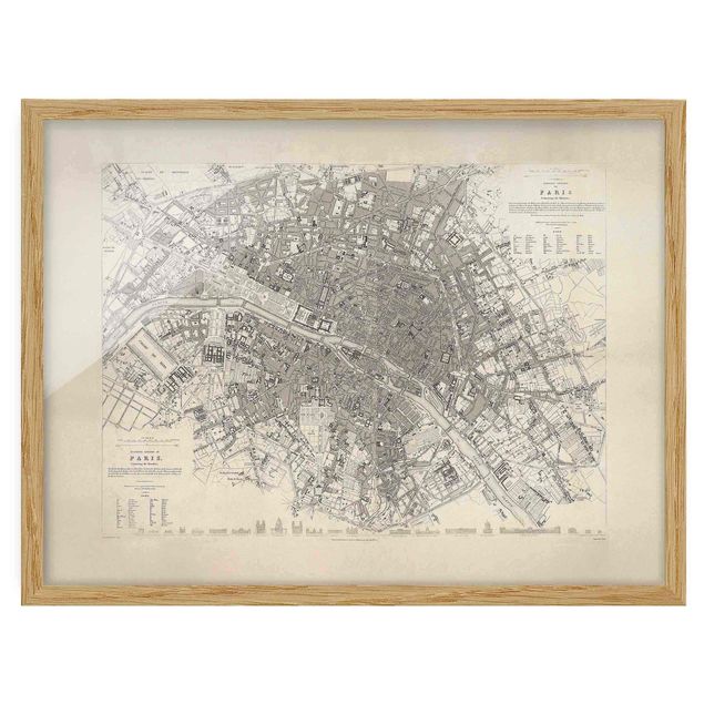 Printable world map Vintage Map Paris