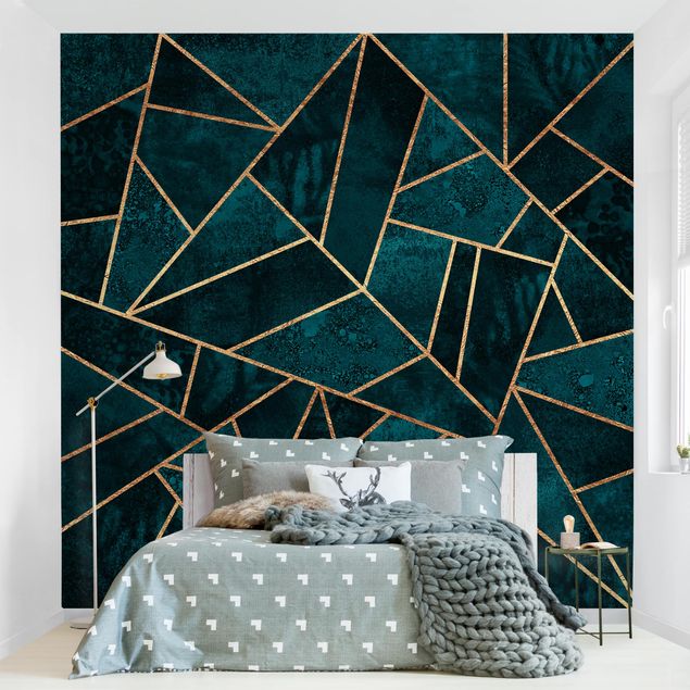 Elisabeth Fredriksson poster Dark Turquoise With Gold