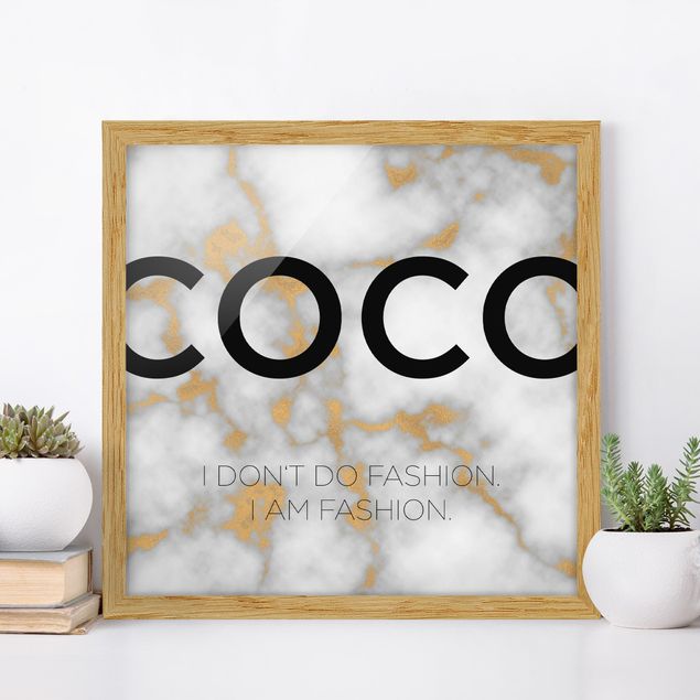 Framed quotes Coco - I Dont Do Fashion