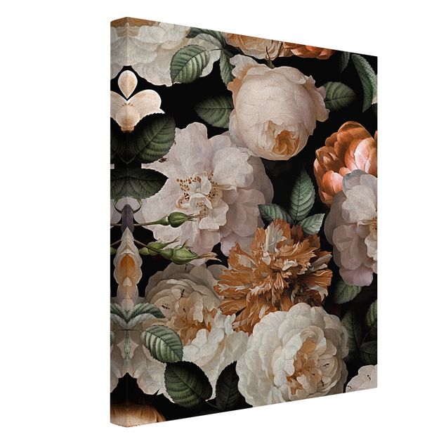 Canvas prints art print Red Roses With White Roses