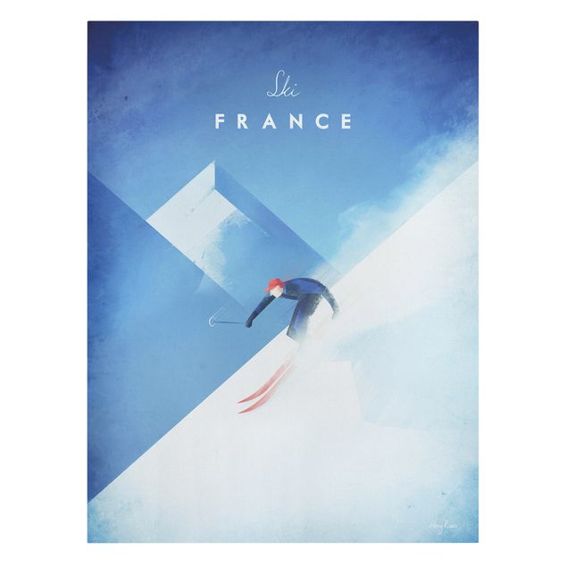 Art prints Travel Poster - Ski In France