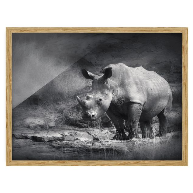 Prints modern Lonesome Rhinoceros