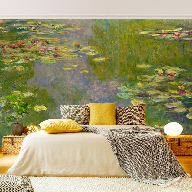 Rose flower wallpaper Claude Monet - Green Waterlilies