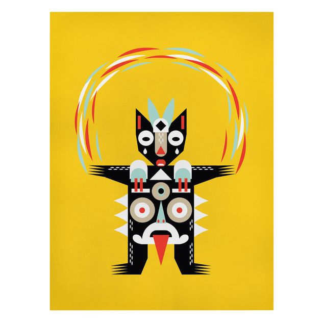 Contemporary art prints Collage Ethno Monster - Juggler