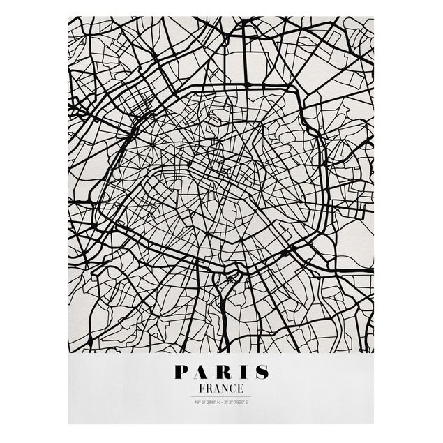 Framed world map Paris City Map - Classic