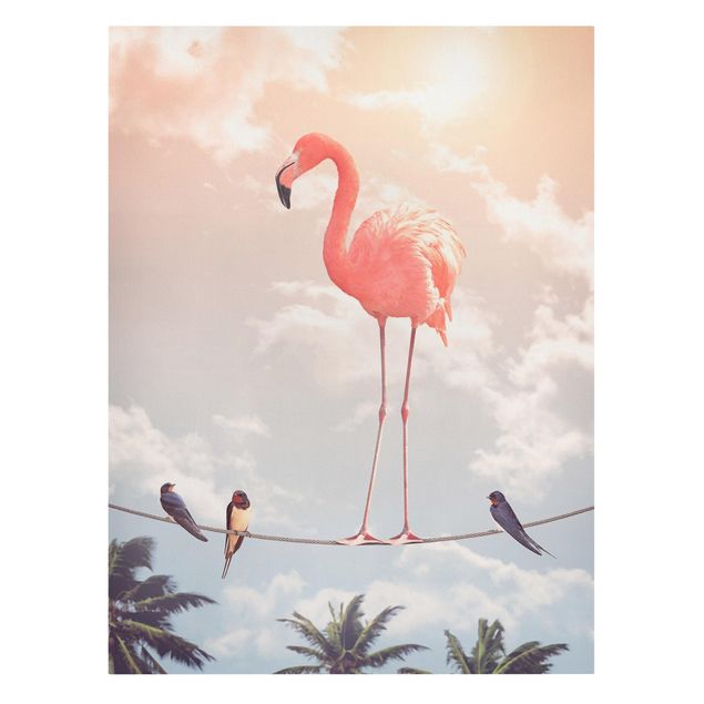 Canvas prints art print Sky With Flamingo