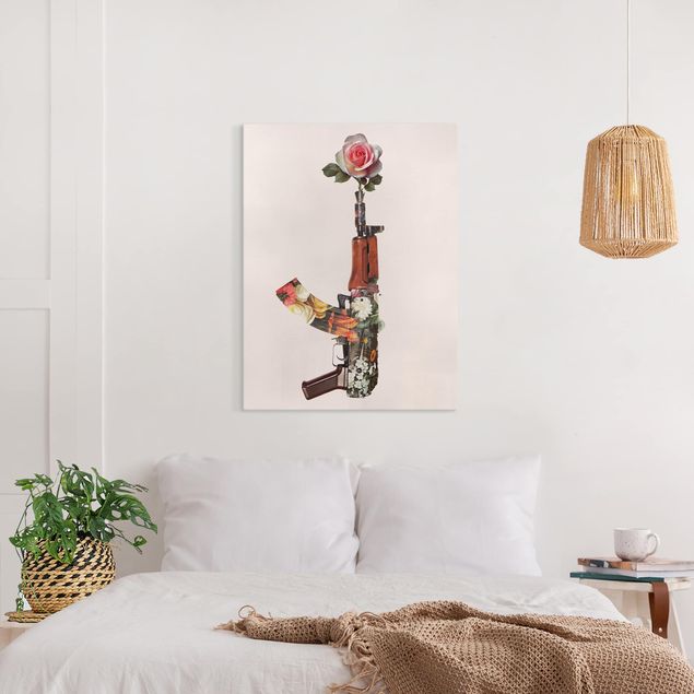 Canvas art Weapon With Rose