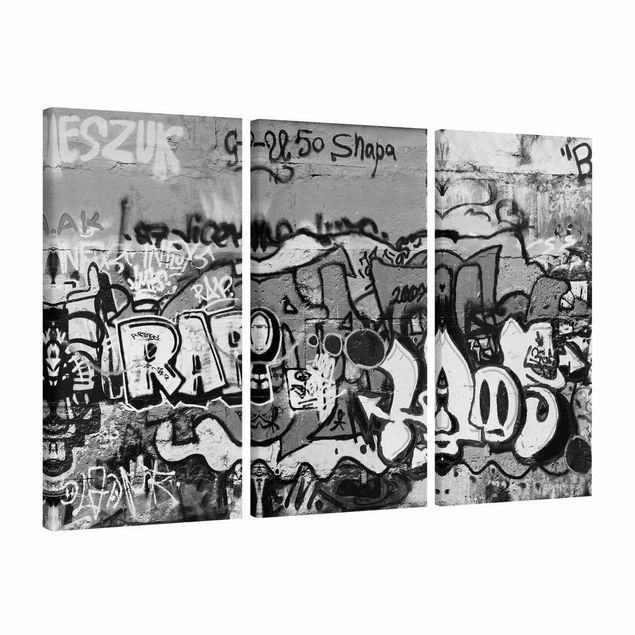 Canvas black and white Graffiti Art