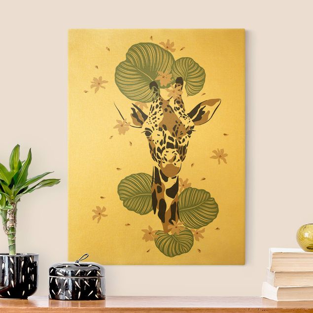 Modern art prints Safari Animals - Portrait Giraffe