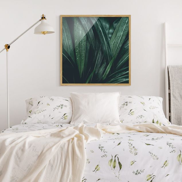Floral picture Green Palm Leaves