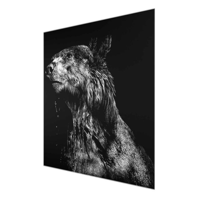 Black and white wall art Bear In The Dark