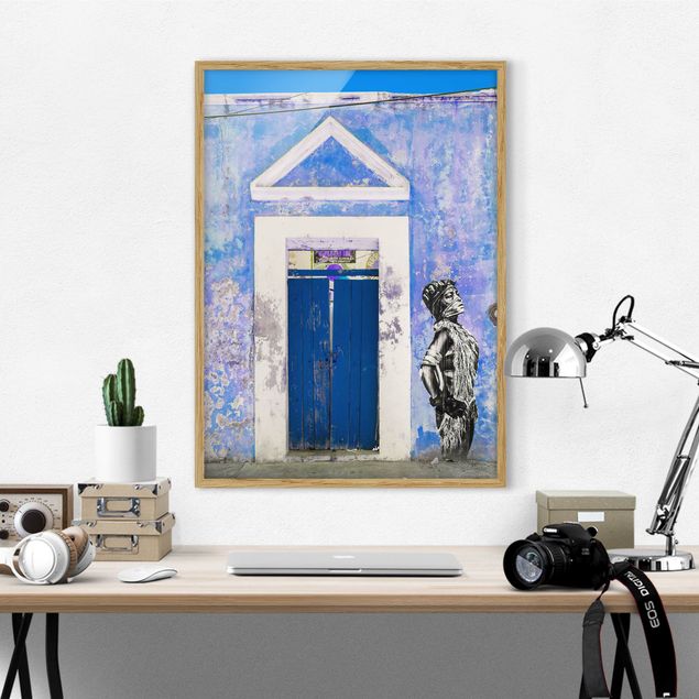 Modern art prints Blue Main Entrance