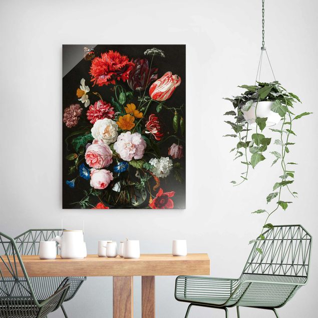 Art styles Jan Davidsz De Heem - Still Life With Flowers In A Glass Vase